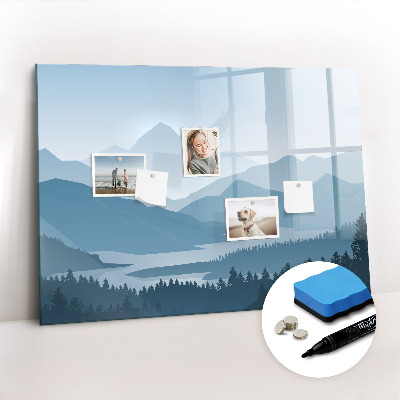 Beschreibbare magnettafel küche Berglandschaft
