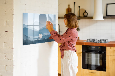 Magnetische Schreibtafel Berglandschaft