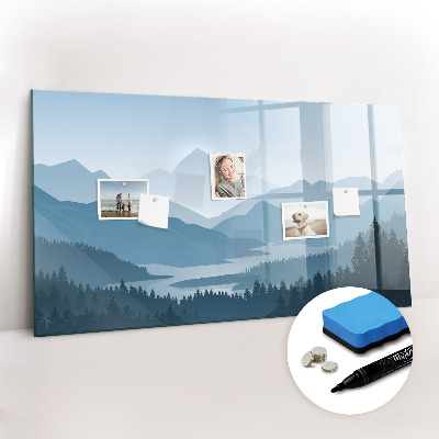 Beschreibbare magnettafel küche Berglandschaft