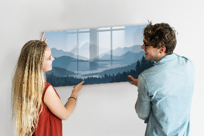 Beschreibbare magnettafel küche Berglandschaft