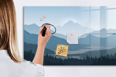 Beschreibbare magnettafel küche Berglandschaft