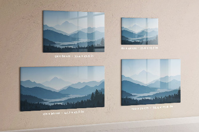 Beschreibbare magnettafel küche Berglandschaft