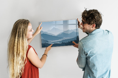 Beschreibbare magnettafel küche Berglandschaft