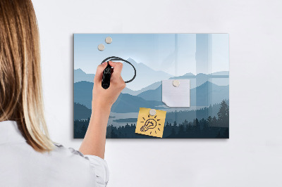Beschreibbare magnettafel küche Berglandschaft