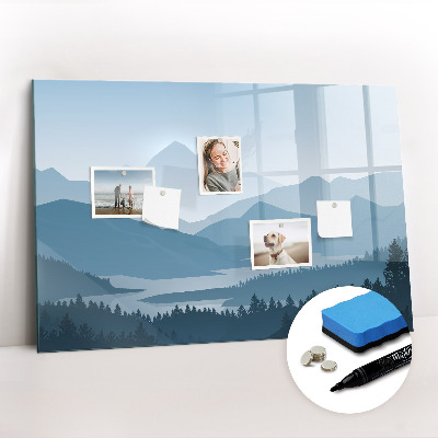 Beschreibbare magnettafel küche Berglandschaft