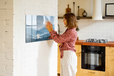 Beschreibbare magnettafel küche Berglandschaft