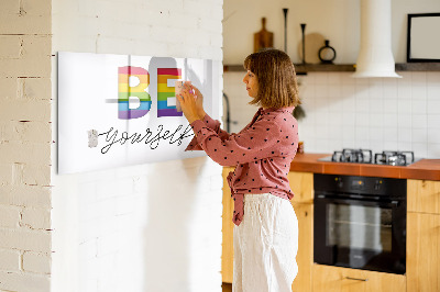 Magnetische Schreibtafel Inschrift sei du selbst