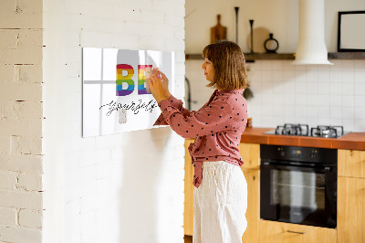 Magnetische Schreibtafel Inschrift sei du selbst