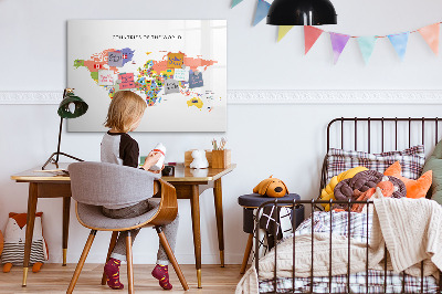 Beschreibbare magnettafel Flaggenkarte