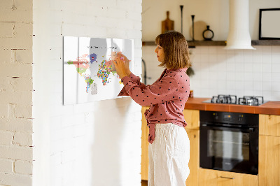Beschreibbare magnettafel Flaggenkarte