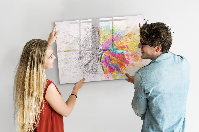 Beschreibbare magnettafel küche Gehirnabstraktion