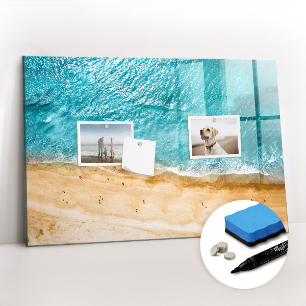 Beschreibbare magnettafel küche Menschen am Meeresstrand