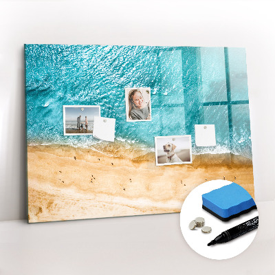 Beschreibbare magnettafel küche Menschen am Meeresstrand