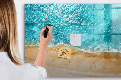 Beschreibbare magnettafel küche Menschen am Meeresstrand