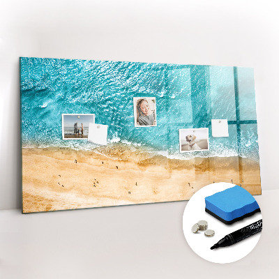Beschreibbare magnettafel küche Menschen am Meeresstrand