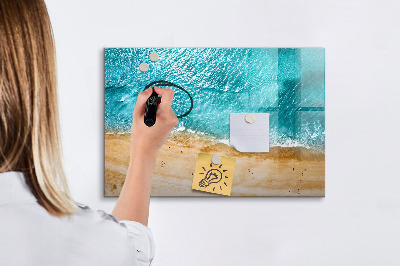 Beschreibbare magnettafel küche Menschen am Meeresstrand