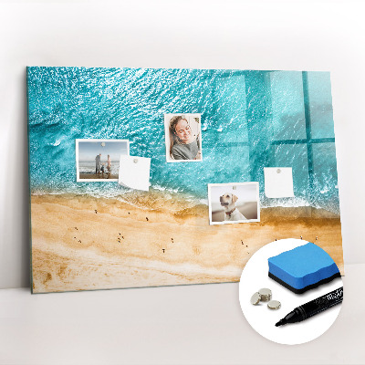 Beschreibbare magnettafel küche Menschen am Meeresstrand