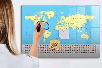Beschreibbare magnettafel küche Klassische Weltkarte
