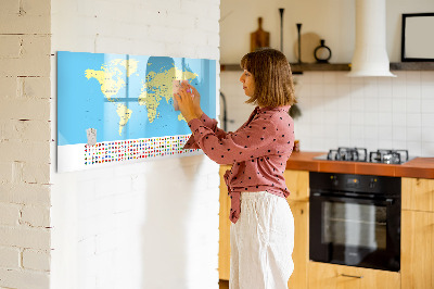 Beschreibbare magnettafel küche Klassische Weltkarte