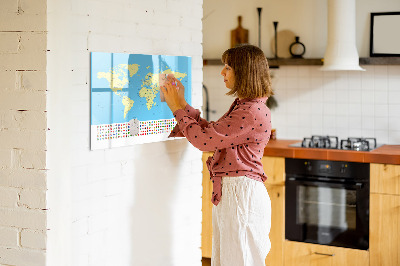 Beschreibbare magnettafel küche Klassische Weltkarte