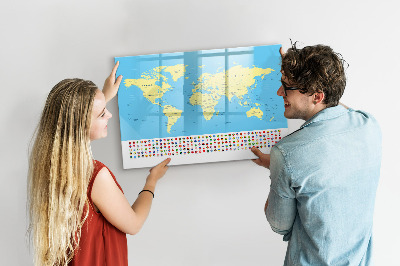 Beschreibbare magnettafel küche Klassische Weltkarte