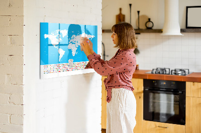 Beschreibbare magnettafel Übersichtskarte der Länder