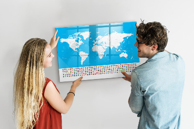 Beschreibbare magnettafel Übersichtskarte der Länder