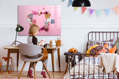 Magnetische Schreibtafel Herz aus Blumen