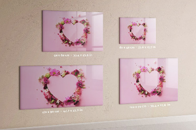 Beschreibbare magnettafel küche Herz aus Blumen
