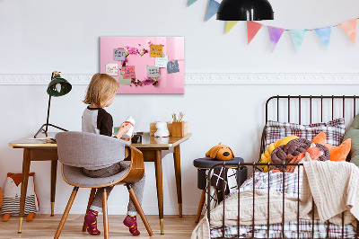 Magnetische Schreibtafel Herz aus Blumen