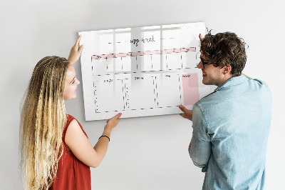 Beschreibbare magnettafel Mein Wochenplaner