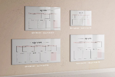 Beschreibbare magnettafel Mein Wochenplaner