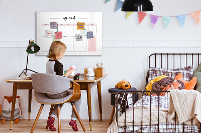 Beschreibbare magnettafel Mein Wochenplaner