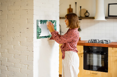 Beschreibbare magnettafel Tropische Blätter