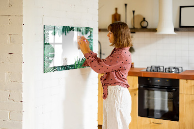 Beschreibbare magnettafel Tropische Blätter