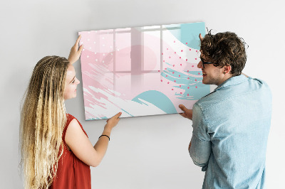 Beschreibbare magnettafel küche Pastellabstraktion