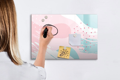 Beschreibbare magnettafel küche Pastellabstraktion