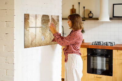 Beschreibbare magnettafel Vintage-Weltkarte