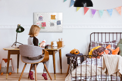 Beschreibbare magnettafel küche Abstrakte Linien