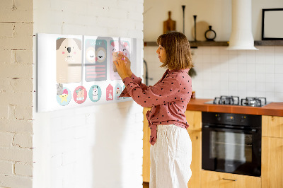 Magnetische Schreibtafel Glückliche Tiere