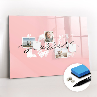 Beschreibbare magnettafel Inschrift liebe dich selbst