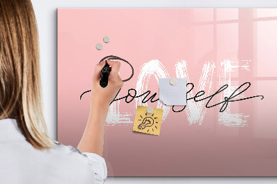 Beschreibbare magnettafel Inschrift liebe dich selbst