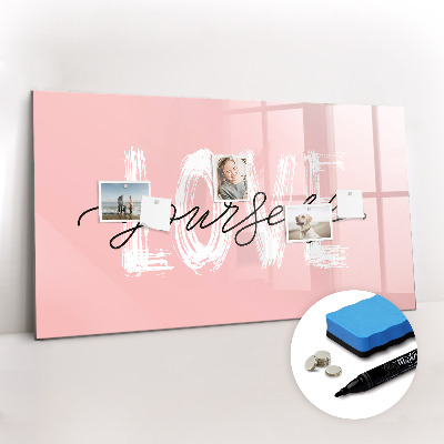 Beschreibbare magnettafel Inschrift liebe dich selbst