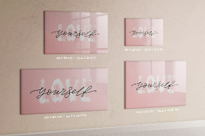 Beschreibbare magnettafel Inschrift liebe dich selbst