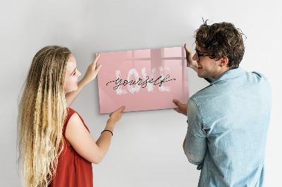 Beschreibbare magnettafel Inschrift liebe dich selbst