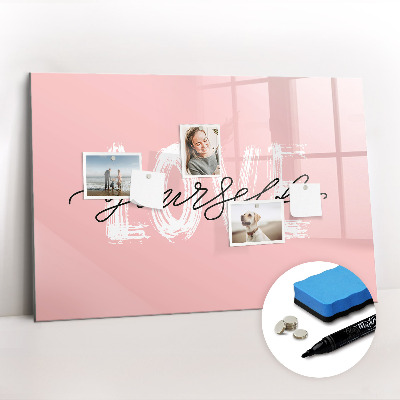 Beschreibbare magnettafel Inschrift liebe dich selbst