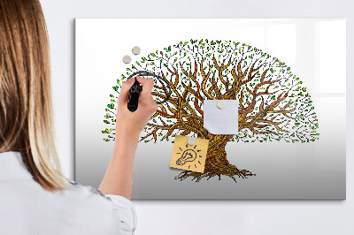 Beschreibbare magnettafel Baumwurzeln
