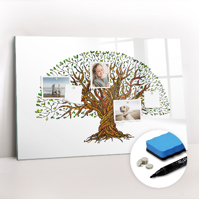 Beschreibbare magnettafel Baumwurzeln