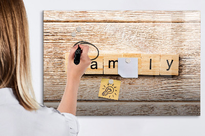 Magnetische Schreibtafel Familieninschrift