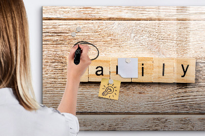 Magnetische Schreibtafel Familieninschrift